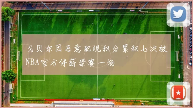 戈贝尔因恶意犯规积分累积七次被NBA官方停薪禁赛一场